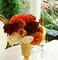 Artificial Flowers Combo Box Orange Burgundy DIY Wedding Bouquet Silk Foam Floral Arrangement Bridal Centerpiece Party Baby Shower Decor Set